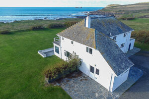 Ariel view of front of Booby's Bay Cottage
