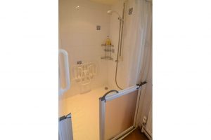 Ensuite bathroom with walk in shower at Booby's Bay Cottage