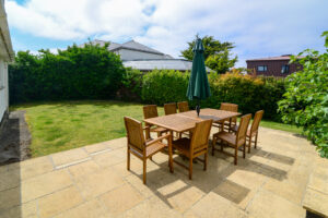 Exterior dining area at Beachcombers