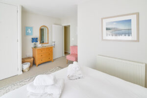 King ground floor en suite bedroom with vanity area