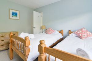 Twin bedroom on ground floor at Curlews which can be made as a superking if requested