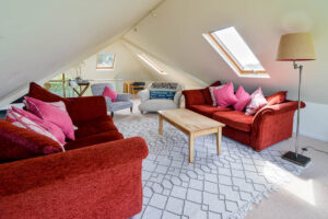 First floor lounge with ample seating at Curlews