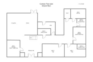 Curlews floor plan of the ground floor