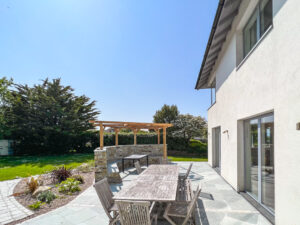 Patio area with outdoor seating at Cheyney