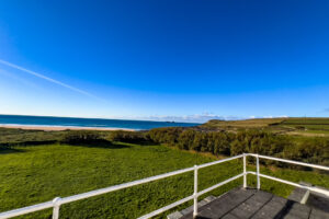 Views to Trevose Head from roof terrace at Booby's Bay Cottage