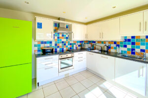 Well equipped kitchen at Cobs with integrated oven and induction hob