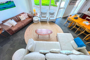 Birdseye view of lounge from staircase at Cheyney