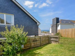 Sea views from the garden at Aquataine Annexe