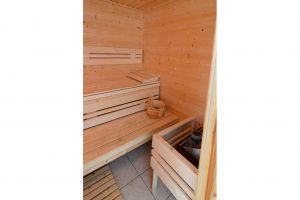 Inside the Sauna at Aquataine Lodge