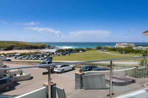 Sea Views from first floor balcony at Aquataine Lodge