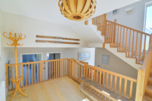 Entrance hall and staircase at Blue Seas