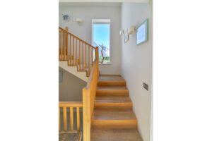 Staircase to first floor at Blue Seas