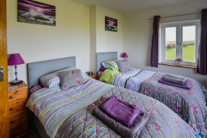 Twin bedroom at Carnavis Cottage