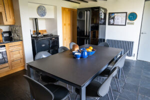 Dining table in the kitchen at Morvoren