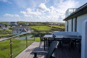 Decking at Morvoren with seating