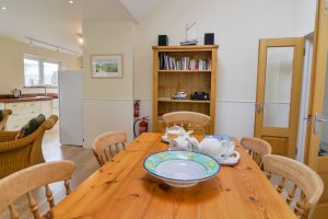 Dining area off of the kitchen at Gortheren