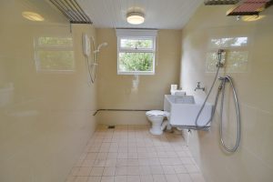 Shower room/wet room at Gortheren with sink and loo