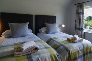 Twin bedroom on first floor at Herongate