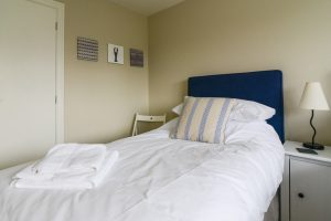 Twin ensuite bedroom on first floor at High Tides