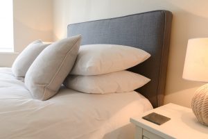 King sized ground floor bedroom at High Tides