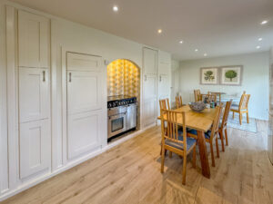 Kitchen area showing with kitchen table and chairs and cooking facilities at Penamont
