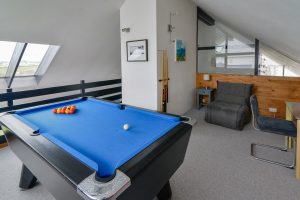 Games room on the first floor at Morvoren