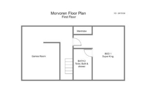 Morvoren floor plan of the first floor