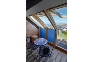 Velux windows opening onto balcony on the first floor bedroom at Morvoren