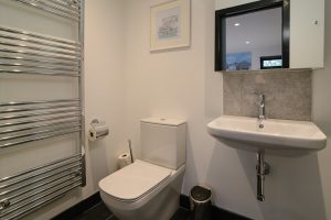 Ensuite bathroom in the annexe at Morvoren