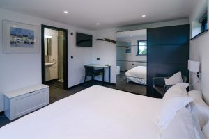 Super king/twin bedroom in the annexe at Morvoren