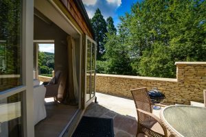 Patio doors leading to the rear at Pensile House Cottage