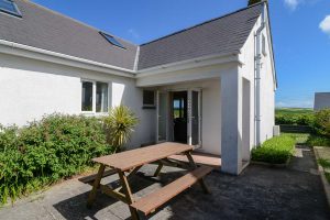 Picture from patio area toward the double doors to the lounge area at Parc Vean
