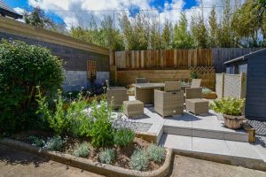 Rear Patio area at Parc Vean with outside dining furniture