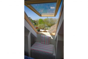 View from Velux window in upstairs twin bedroom at Parc Vean
