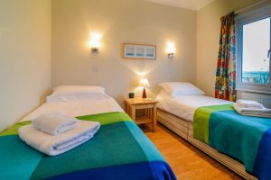Twin room on ground floor at Parc Vean