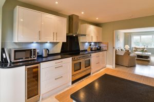 Well equipped kitchen at Penpor with range oven and wine fridge