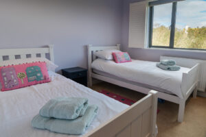 Twin bedroom on the ground floor at Ridgegrove