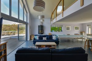 Open plan living area on the first floor at Ridgegrove