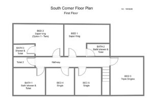 First floor plan at South Corner