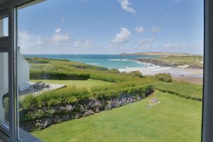 View over the beach from a first floor window at South Corner