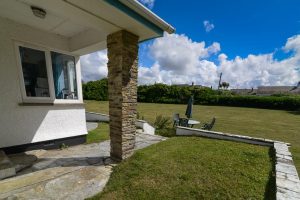 View of the garden at Thalassa from house
