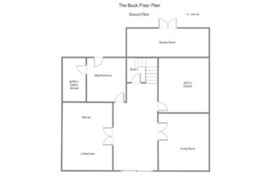 Ground floor floorplan at The Buck
