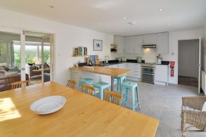 Open plan kitchen and dining area at The Ridings