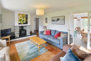 Lounge area at The Ridings with double doors into the open plan dining area