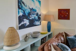Picture of waves on the lounge wall