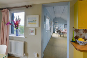 Photo from the kitchen area into the sitting room at Torridon