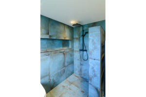 Ground floor shower room at Torridon with walk in shower and toilet