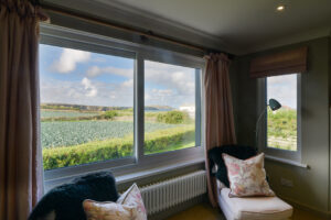 View towards Trevose Head from the first floor lounge at Torridon