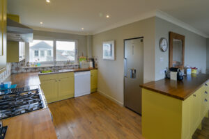 The bright kitchen with range oven and hob which is on the first floor at Torridon