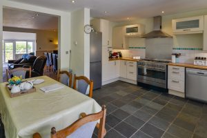 Additional dining space in the kitchen at Wispa